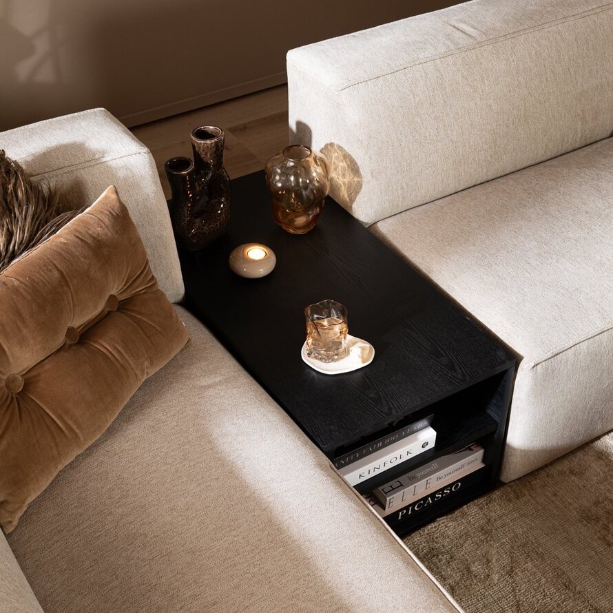 Salontafel Jaxx zwart eiken 88x46 cm