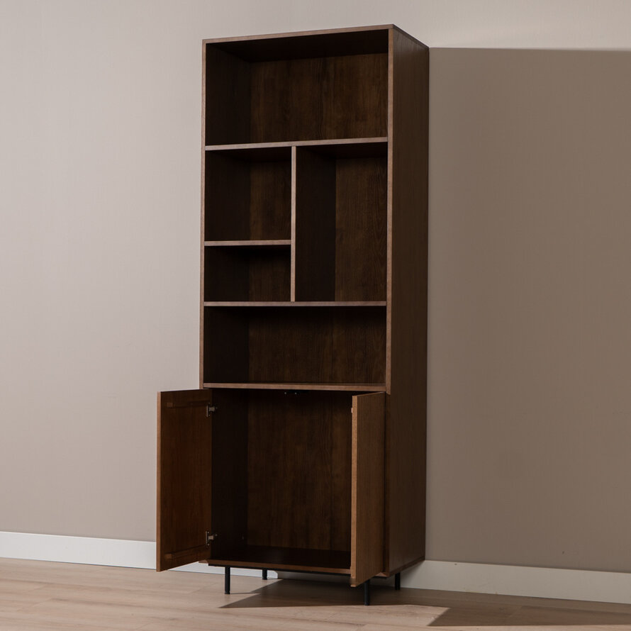 Wandkast Bradley rustiek eiken 80x220 cm
