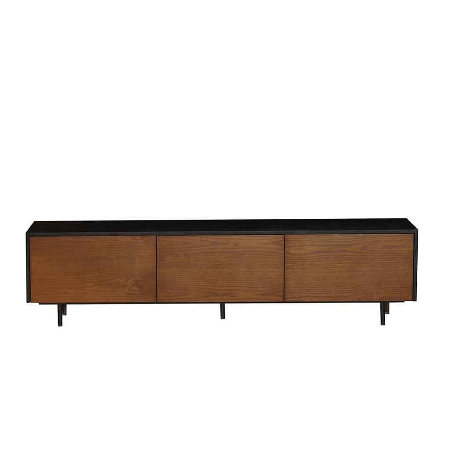 Tv-meubel Thomas zwart/rustiek eiken 180 cm