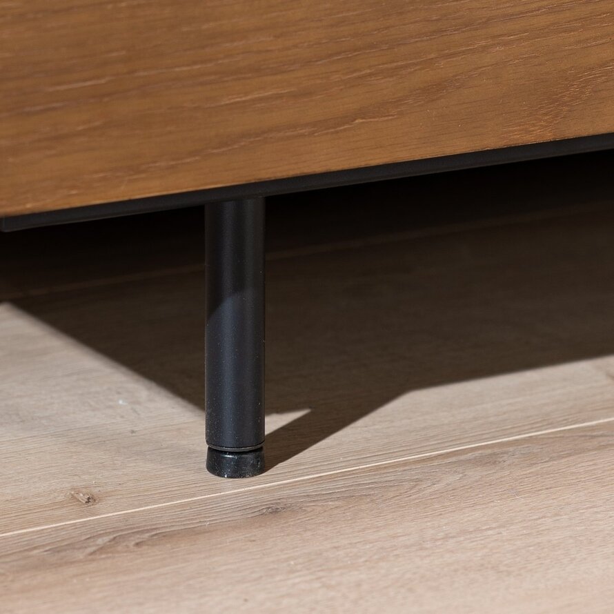 Tv-meubel Thomas zwart/rustiek eiken 180 cm