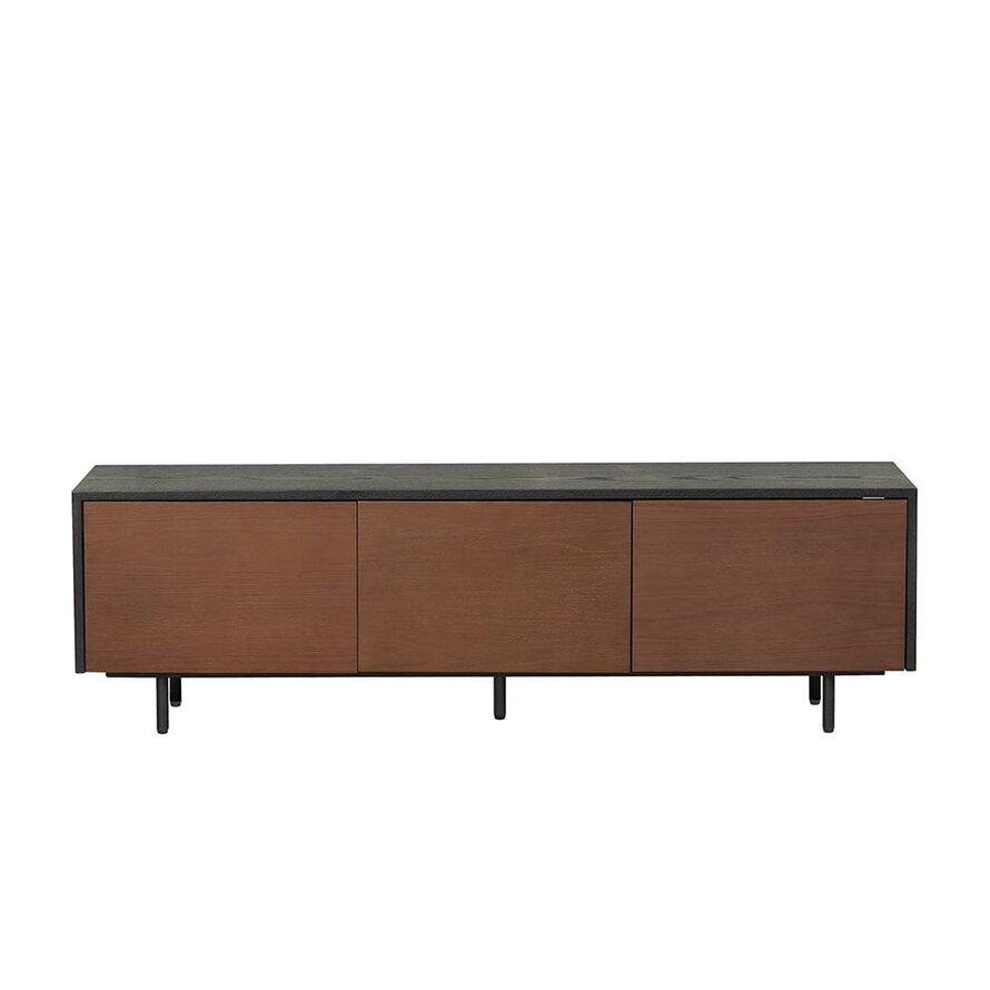 Tv-meubel Thomas zwart/rustiek eiken 150 cm