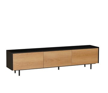 Bronx71 Tv-meubel Thomas zwart/blank eiken 180 cm