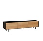 Tv-meubel Thomas zwart/blank eiken 180 cm