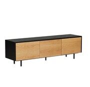 Bronx71 Tv-meubel Thomas zwart/blank eiken 150 cm