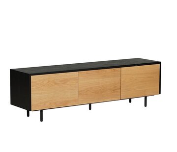 Bronx71 Tv-meubel Thomas zwart/blank eiken 150 cm