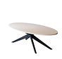 Eettafel Dio ovaal melamine beige 270 x 130 cm
