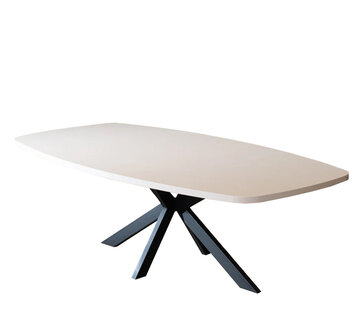 Bronx71 Eettafel Carl Deens ovaal melamine beige 240 x 120 cm