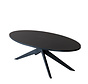 Eettafel Dio ovaal melamine zwart 270 x 130 cm