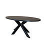 Eettafel Carl ovaal melamine zwart 270 x 130 cm