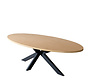 Eettafel Carl ovaal melamine eiken 270 x 130 cm
