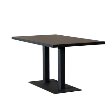 Bronx71 Eettafel Nils melamine zwart 140 x 80 cm