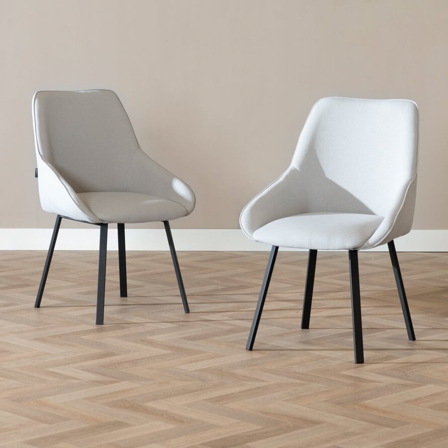Stoel Lova gerecycled polyester grijs