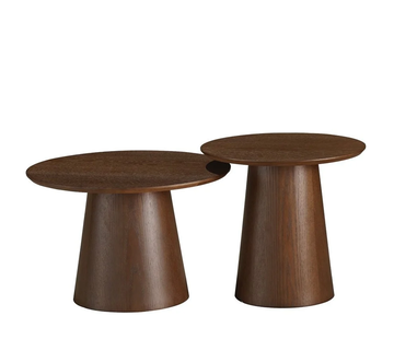 Bronx71 Salontafels Ash rond set van 2 rustiek eiken