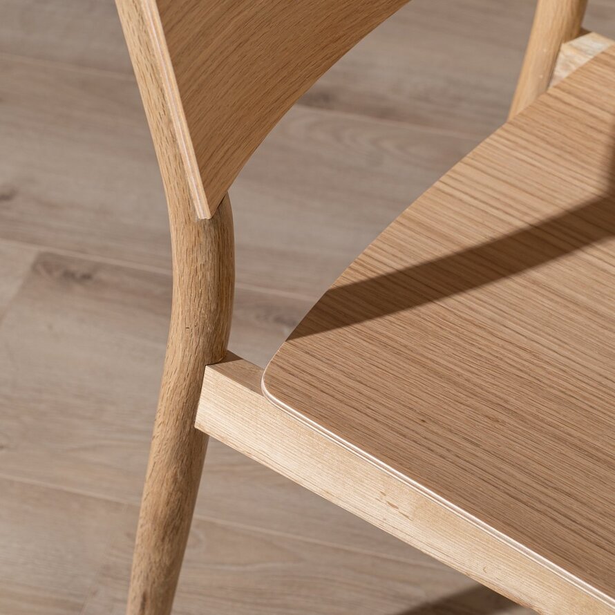 Scandinavische stoel Juno naturel eiken