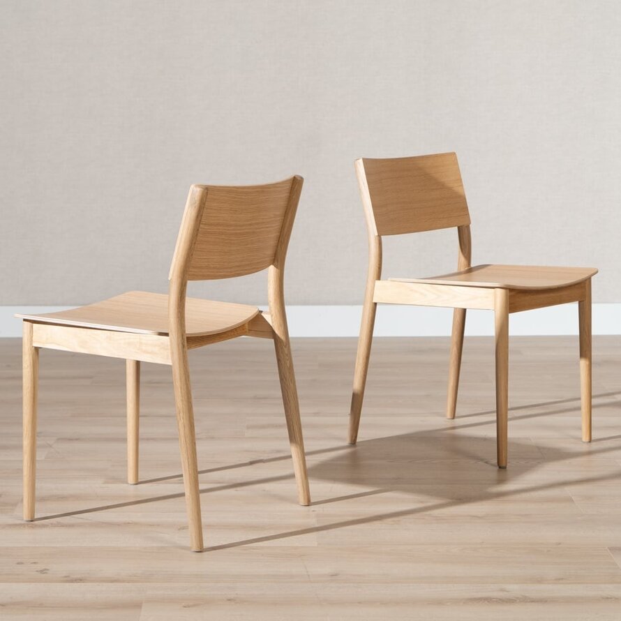 Scandinavische stoel Juno naturel eiken