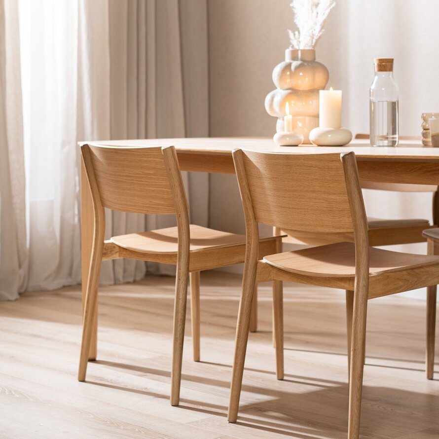 Scandinavische stoel Juno naturel eiken