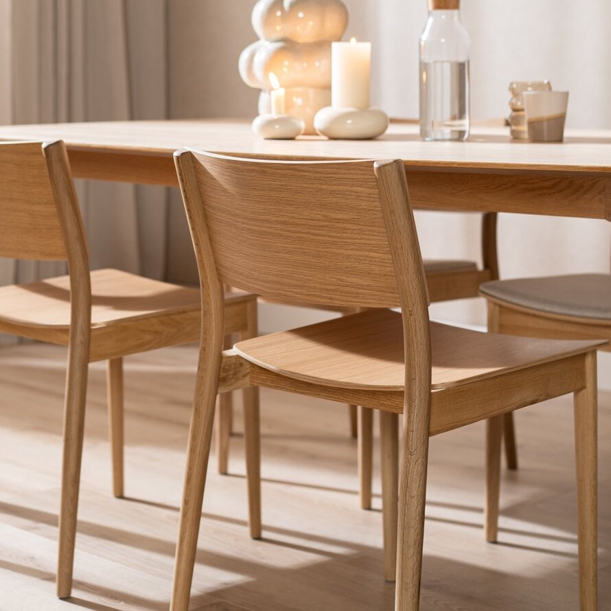 Scandinavische stoel Juno naturel eiken