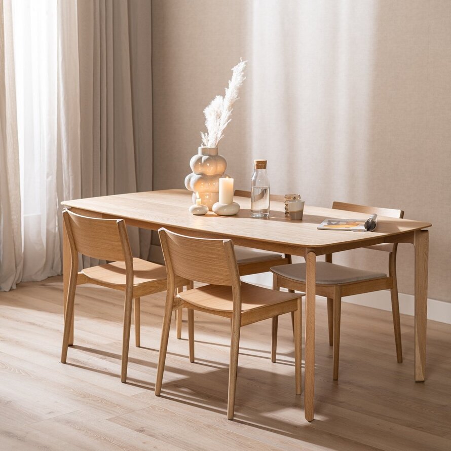 Scandinavische stoel Juno naturel eiken
