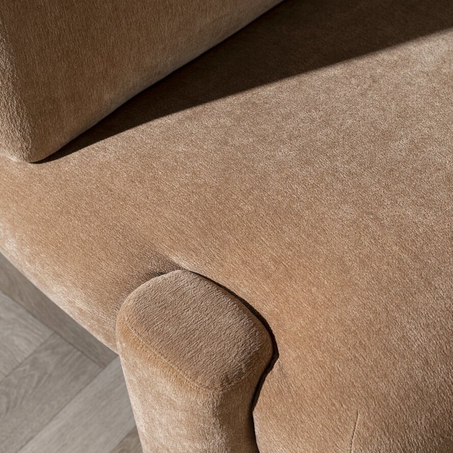 Fauteuil Louise chenille terracotta