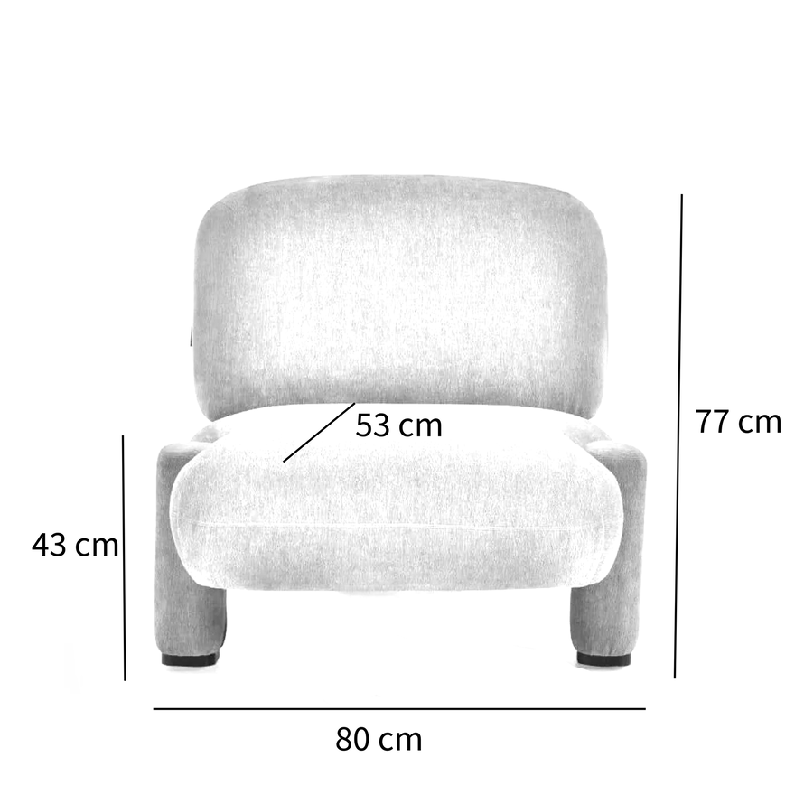 Fauteuil Louise chenille terracotta