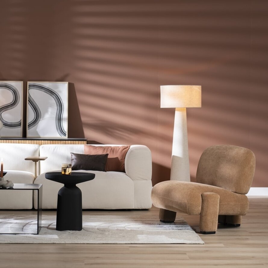 Fauteuil Louise chenille terracotta
