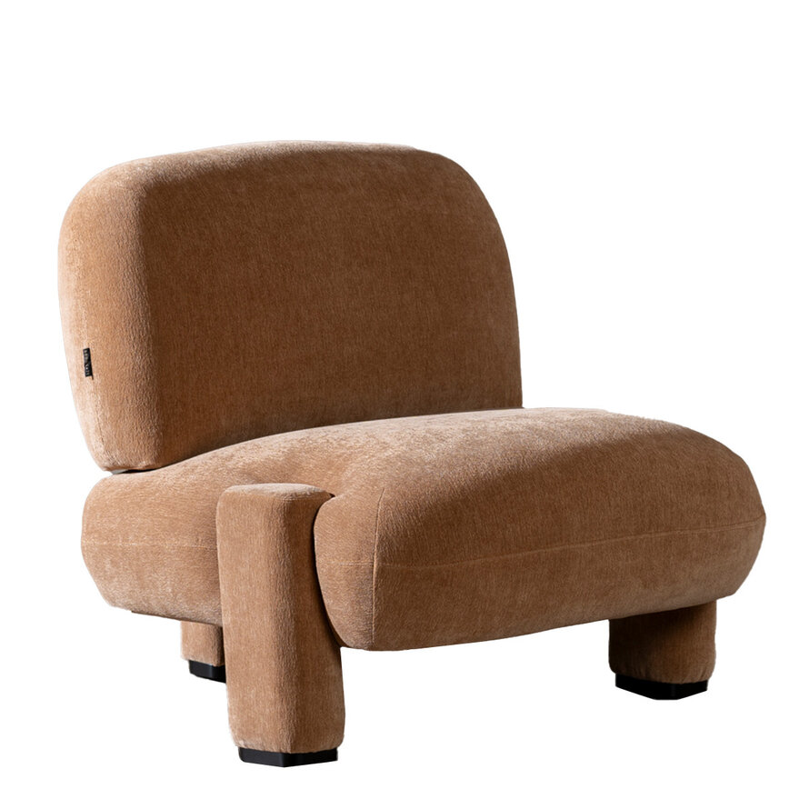 Fauteuil Louise chenille terracotta