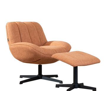 Bronx71 Fauteuil Santa draaibaar linnen koper