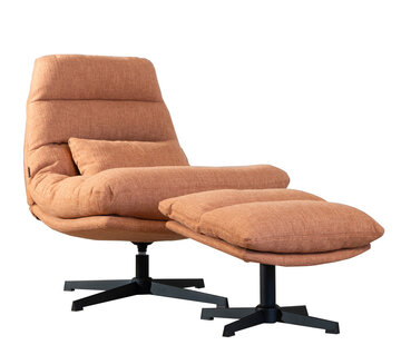 Bronx71 Fauteuil Cristo draaibaar linnen koper