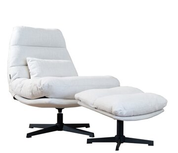 Bronx71 Fauteuil Cristo draaibaar linnen off white