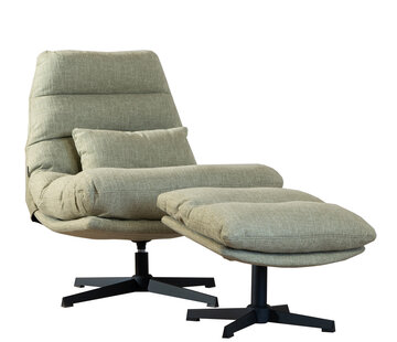 Bronx71 Fauteuil Cristo draaibaar linnen olijfgroen
