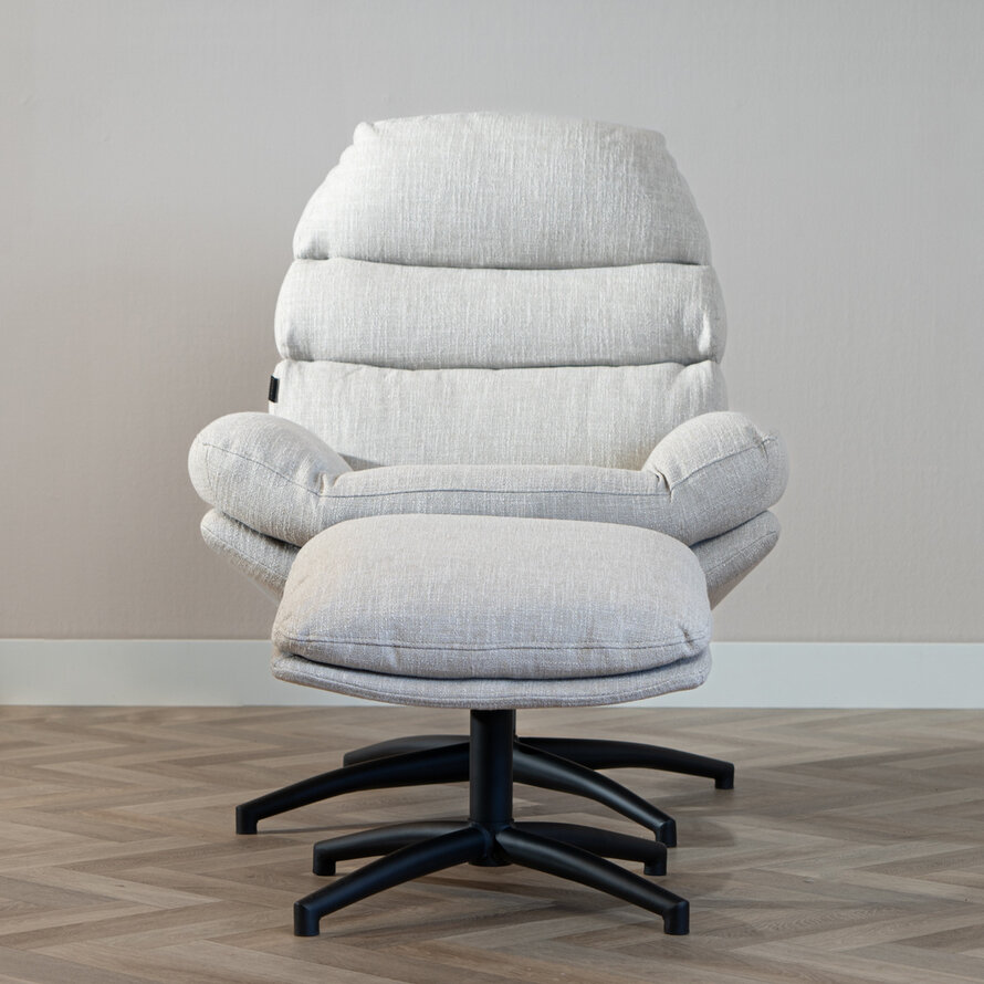 Fauteuil Palma draaibaar linnen taupe