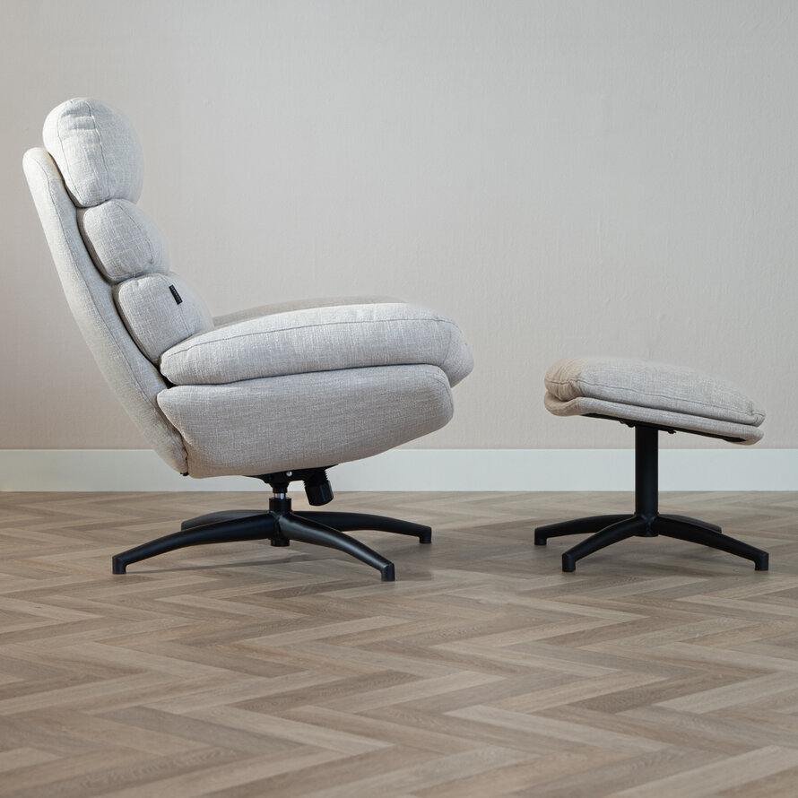 Fauteuil Palma draaibaar linnen taupe