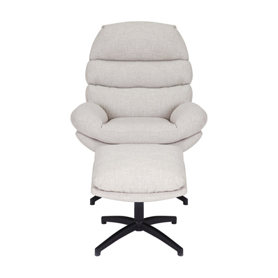 Fauteuil Palma draaibaar linnen taupe