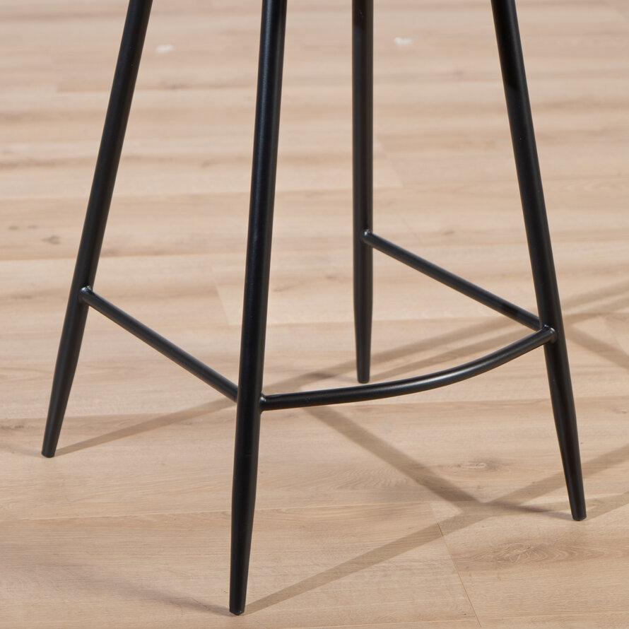 Barkruk Barrel cognac leer 69 cm - waterbestendig