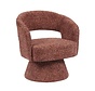 Fauteuil Josh draaibaar chenille koper