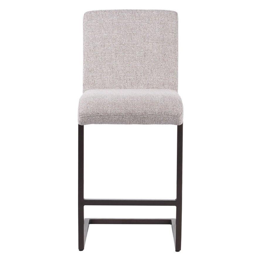 Barkruk Lio polyester off white/bruin 70 cm