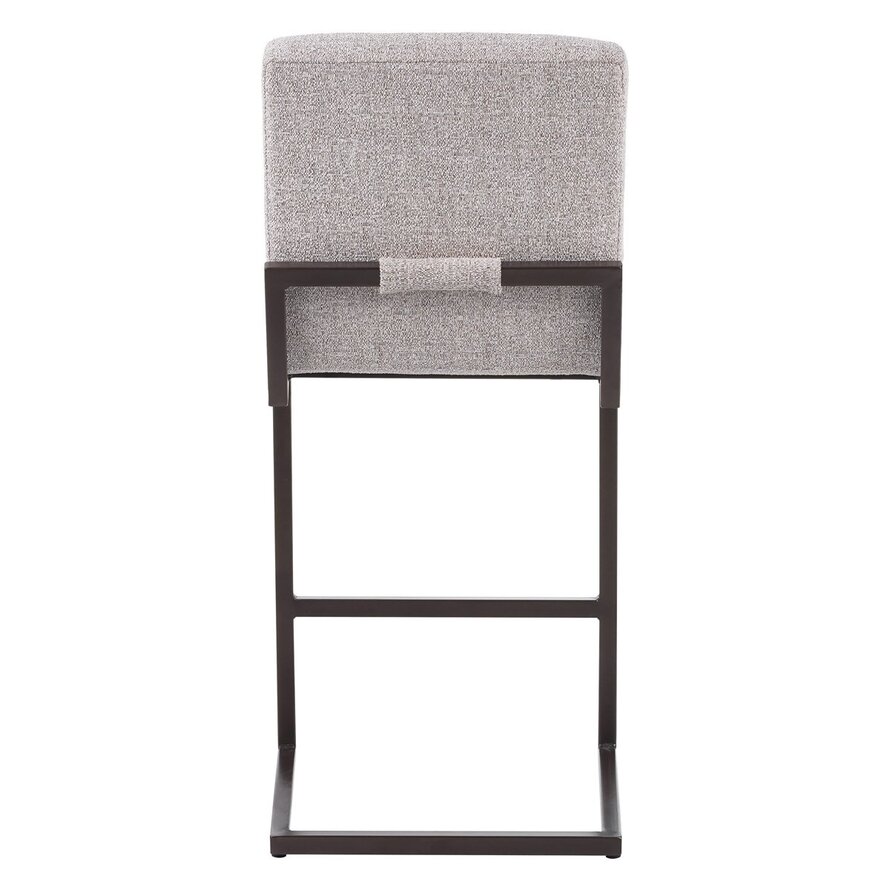Barkruk Lio polyester off white/bruin 70 cm