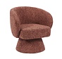 Fauteuil Lenn draaibaar chenille koper