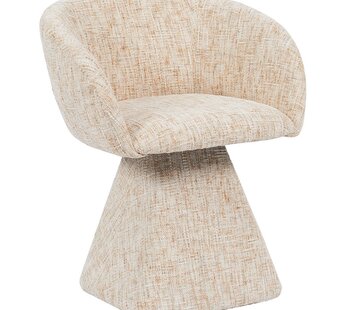 Bronx71 Stoel Lenn draaibaar chenille beige