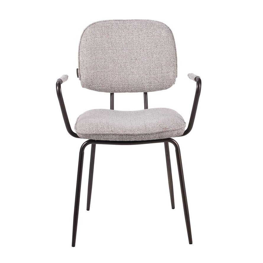 Stoel Jethro polyester off white/bruin
