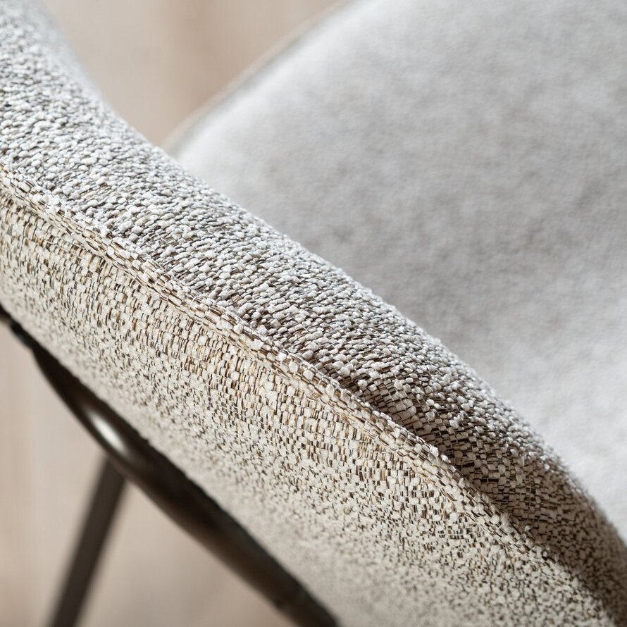 Stoel Jethro polyester off white/bruin