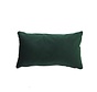Kussen Anna donkergroen velvet 25 x 45 cm