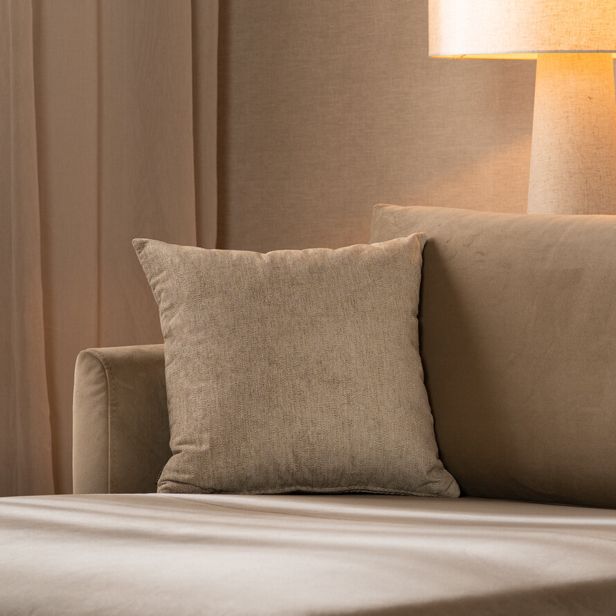Kussen Myles taupe polyester 45 x 45 cm