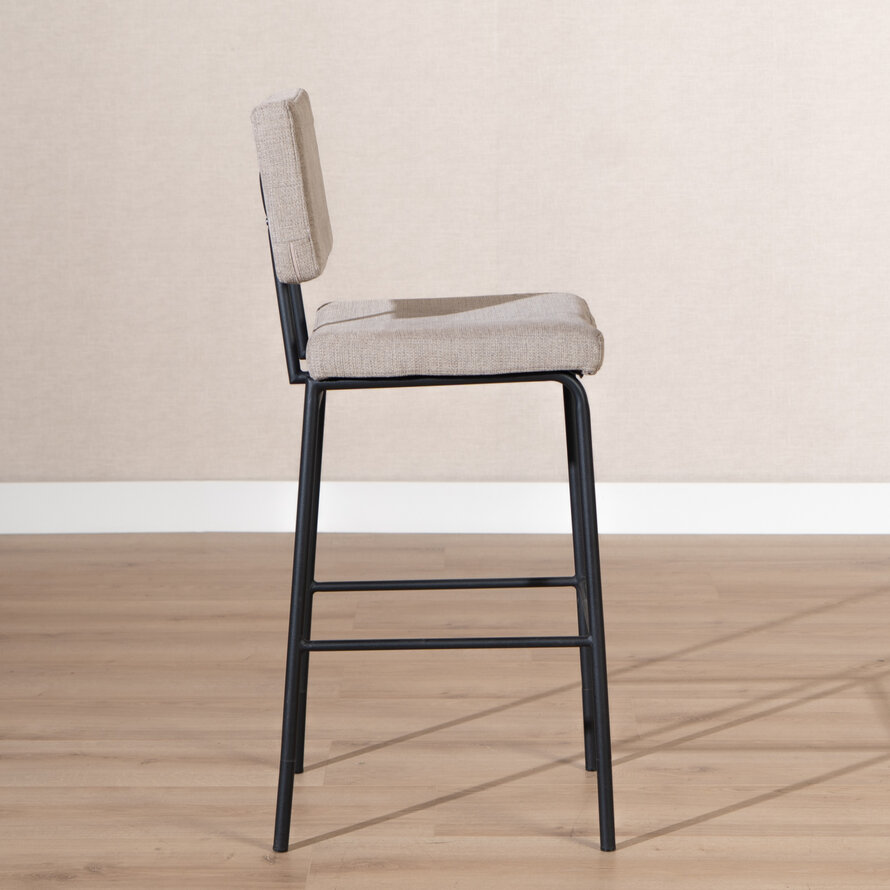 Barkruk Espen taupe gerecycled polyester 64-77 cm