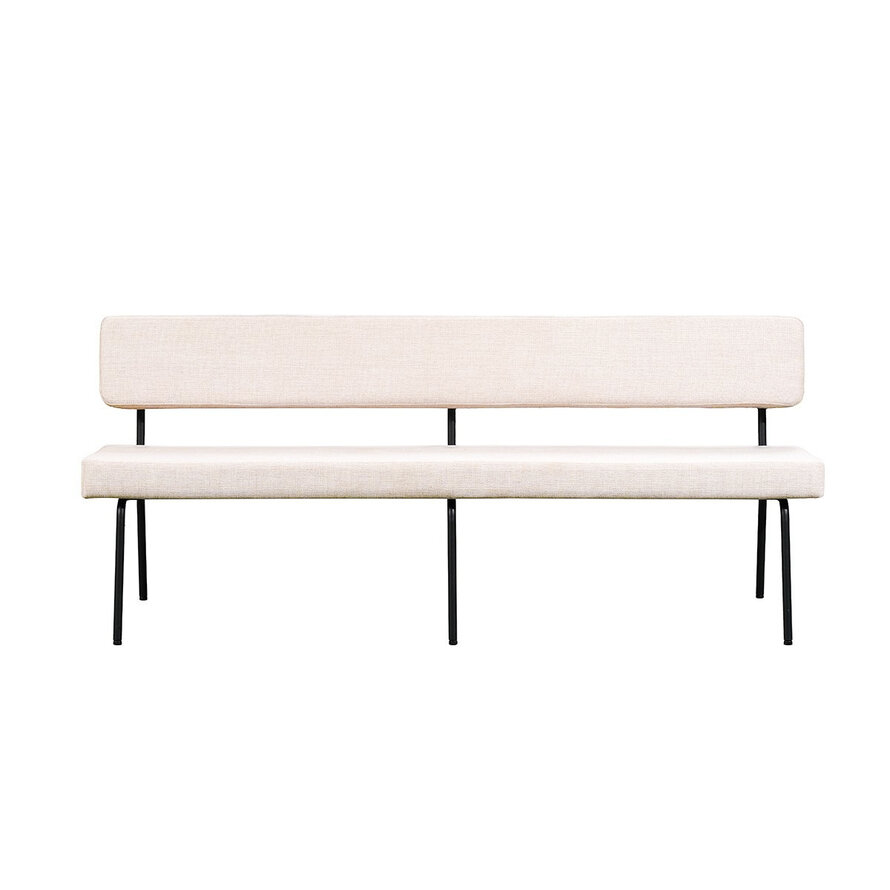 Eetkamerbank Espen beige gerecycled polyester 190 cm