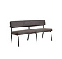 Eetkamerbank Espen antraciet eco-leer 160 cm
