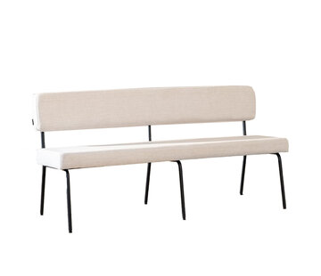 Bronx71 Eetkamerbank Espen beige gerecycled polyester 160 cm