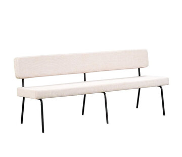 Bronx71 Eetkamerbank Espen beige gerecycled polyester 190 cm