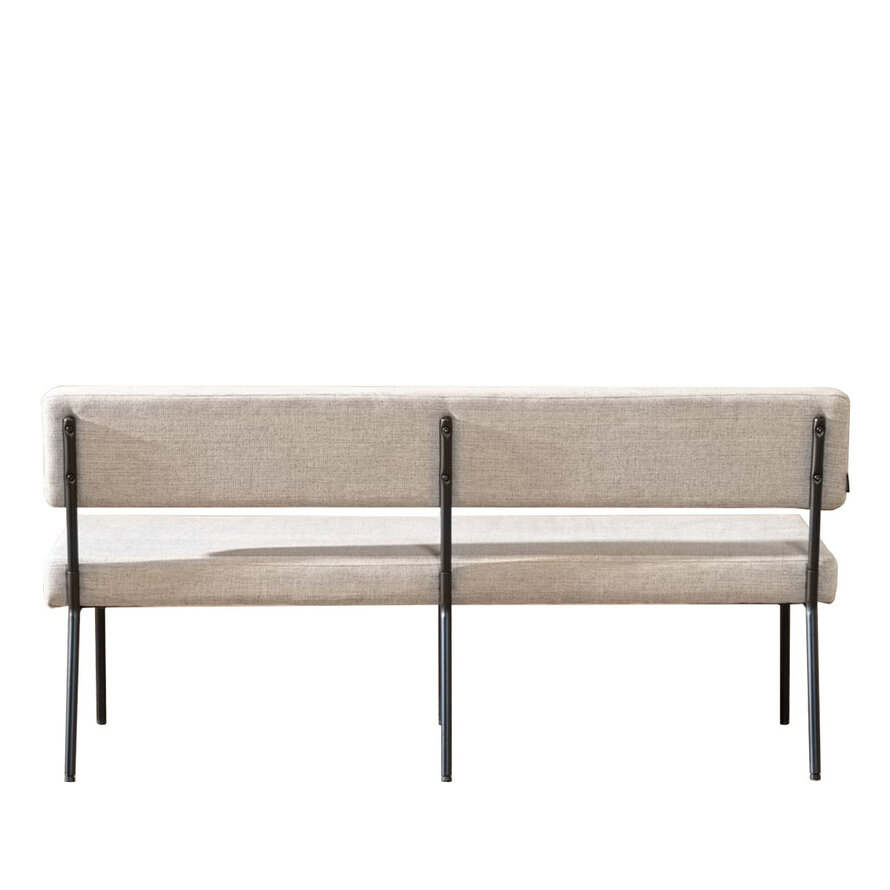 Eetkamerbank Espen taupe gerecycled polyester 160 cm