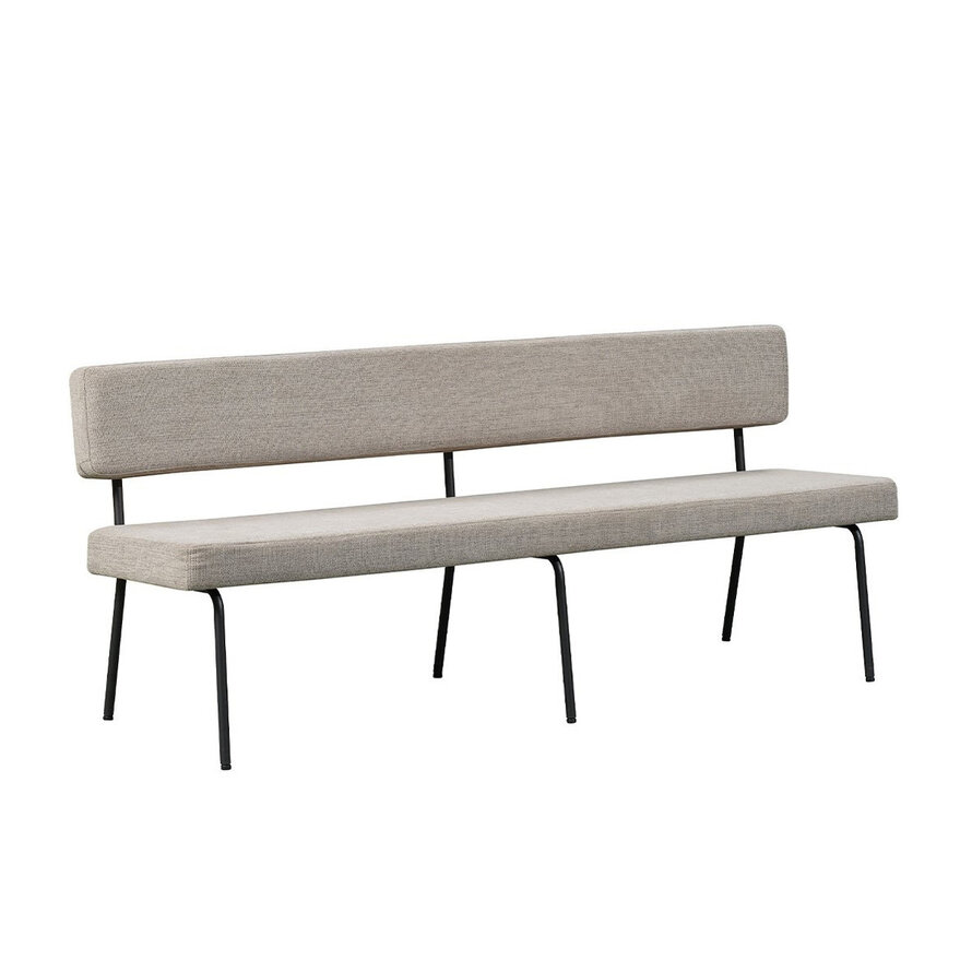 Eetkamerbank Espen taupe gerecycled polyester 190 cm
